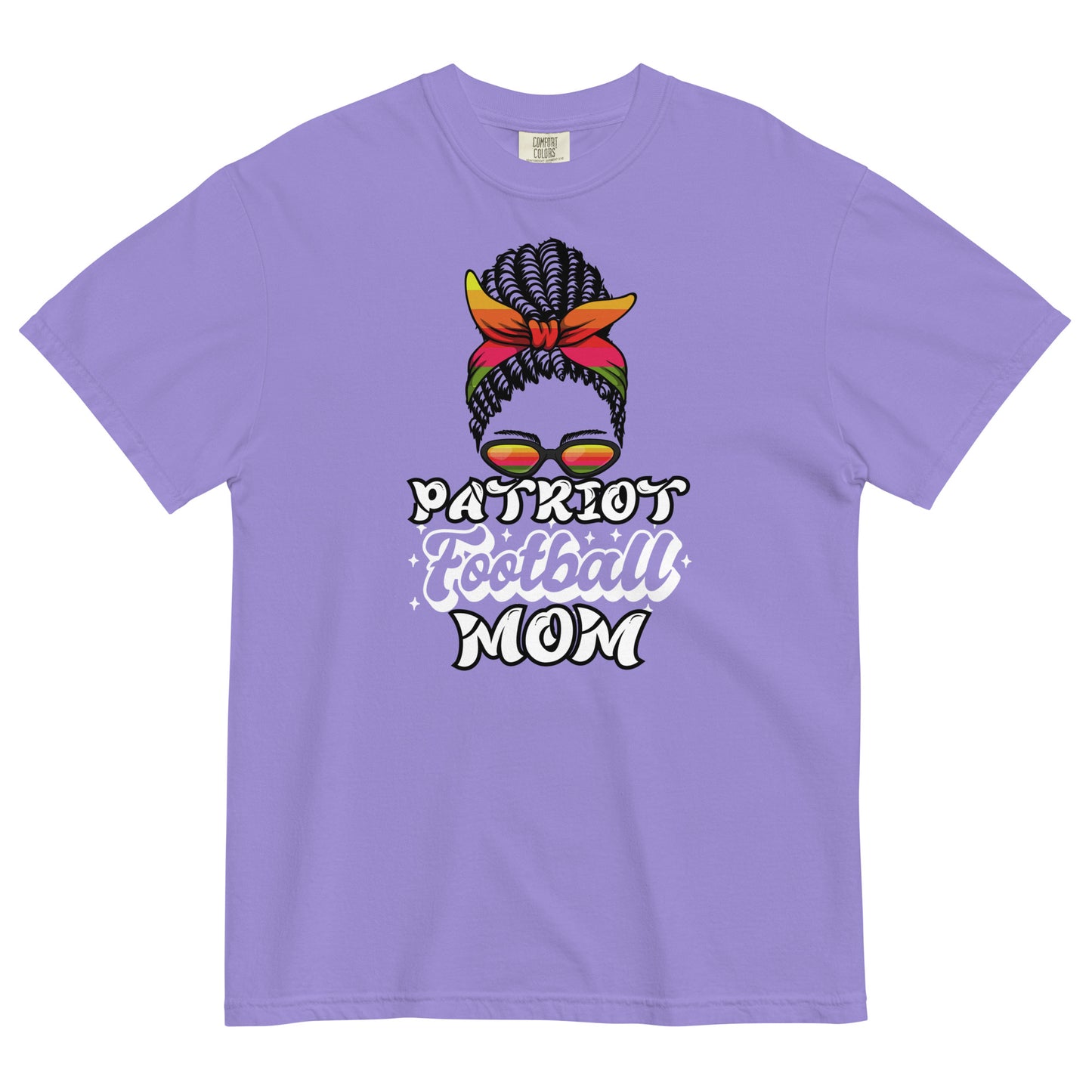 CCA Patriot Football Mom Comfort Colors Heavyweight T-Shirt