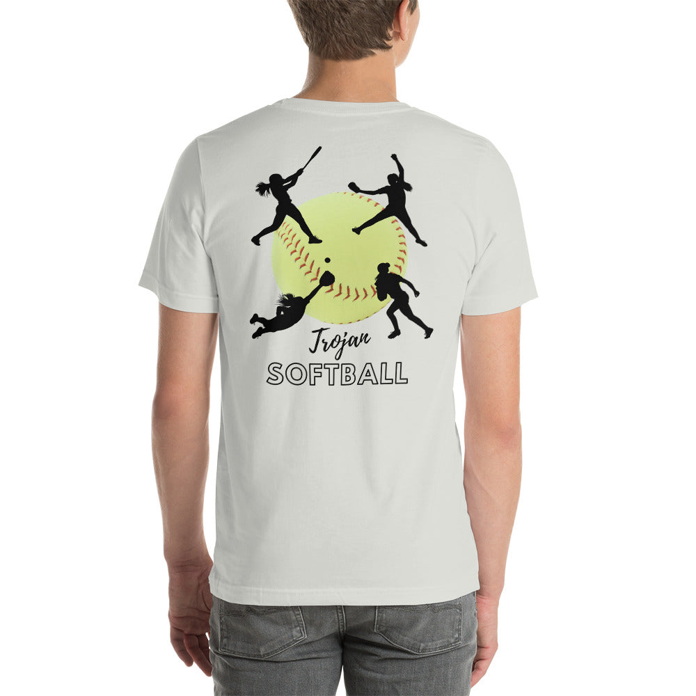 Trojan Softball Unisex Bella Canvas T-Shirt (Lighter Colors)