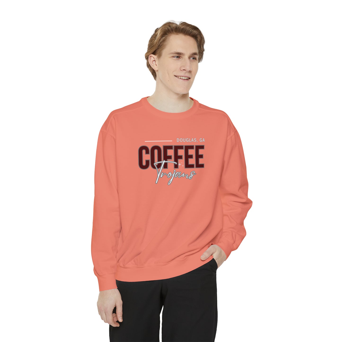 Comfort Colors Unisex Sweatshirt Douglas Georgia Coffee Trojans