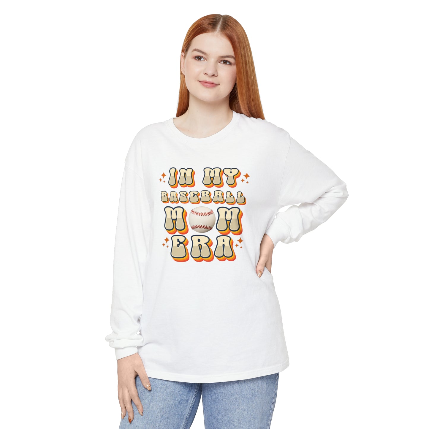 Comfort Colors Long Sleeve T-Shirt In My Baseball Mom Era