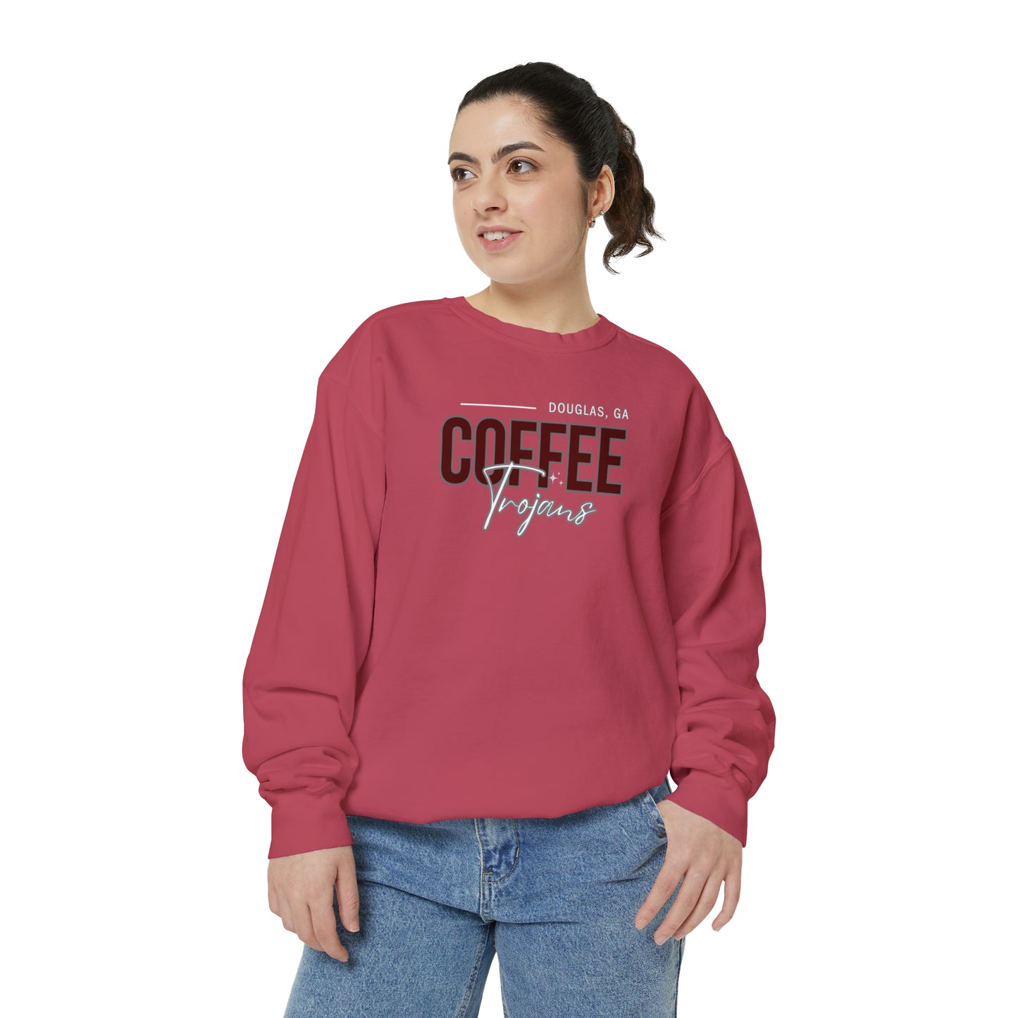 Comfort Colors Unisex Sweatshirt Douglas Georgia Coffee Trojans