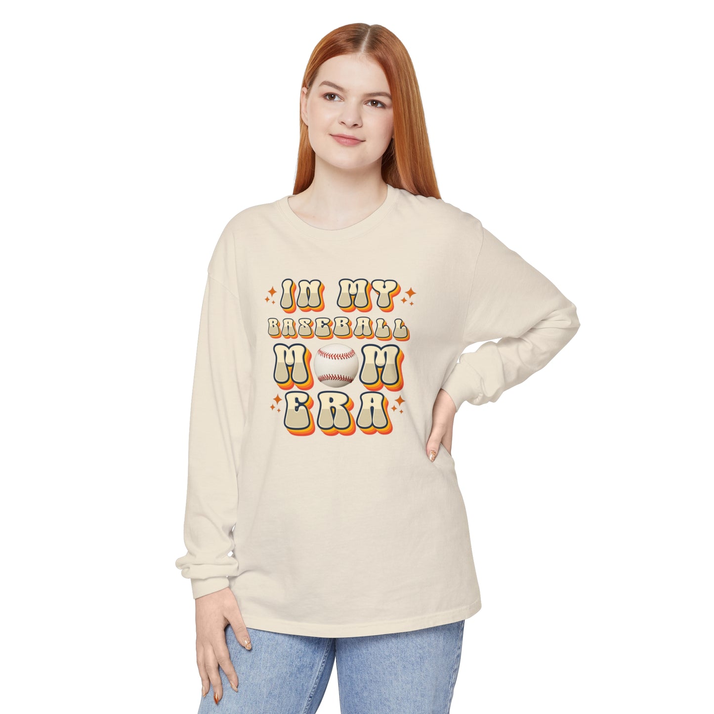 Comfort Colors Long Sleeve T-Shirt In My Baseball Mom Era