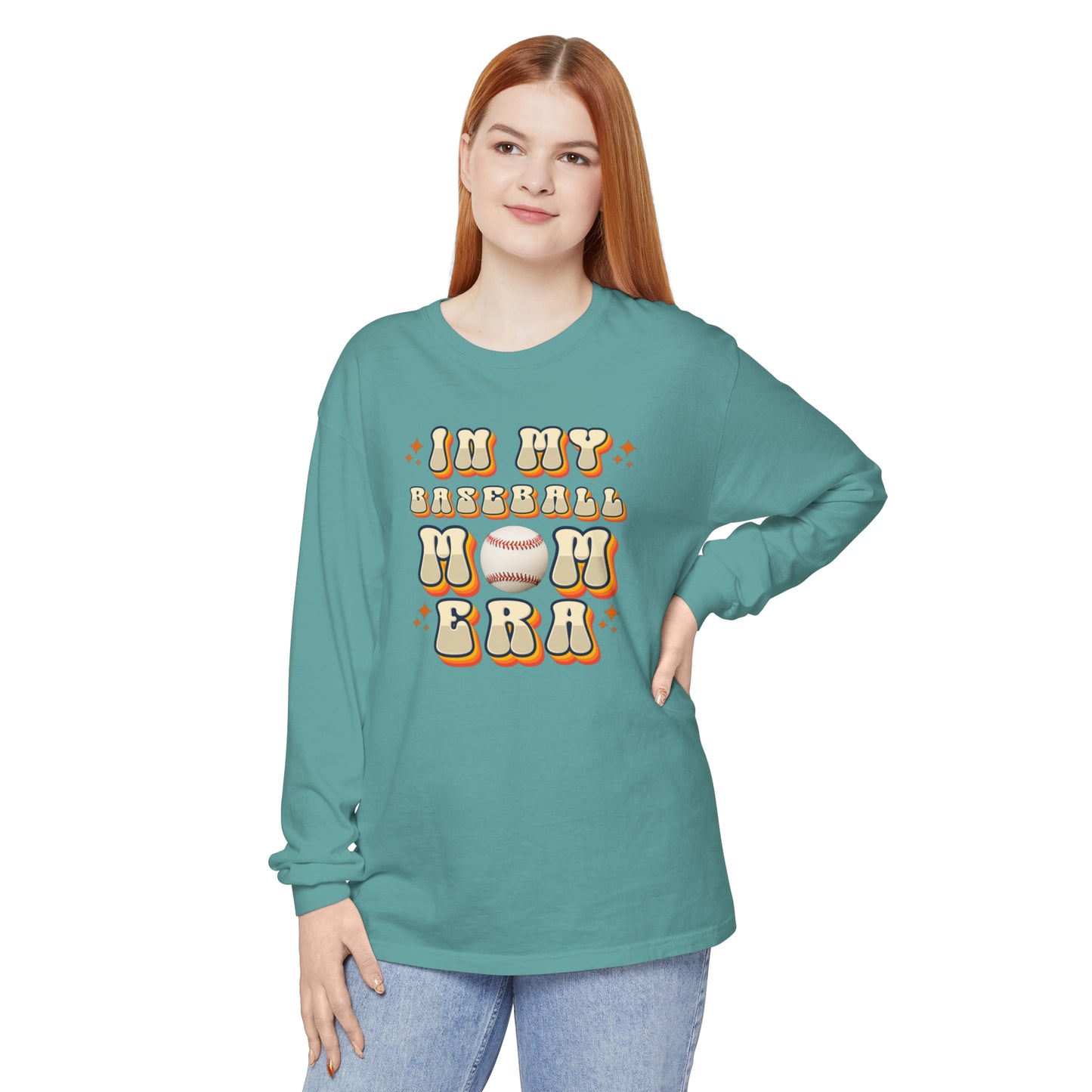 Comfort Colors Long Sleeve T-Shirt In My Baseball Mom Era