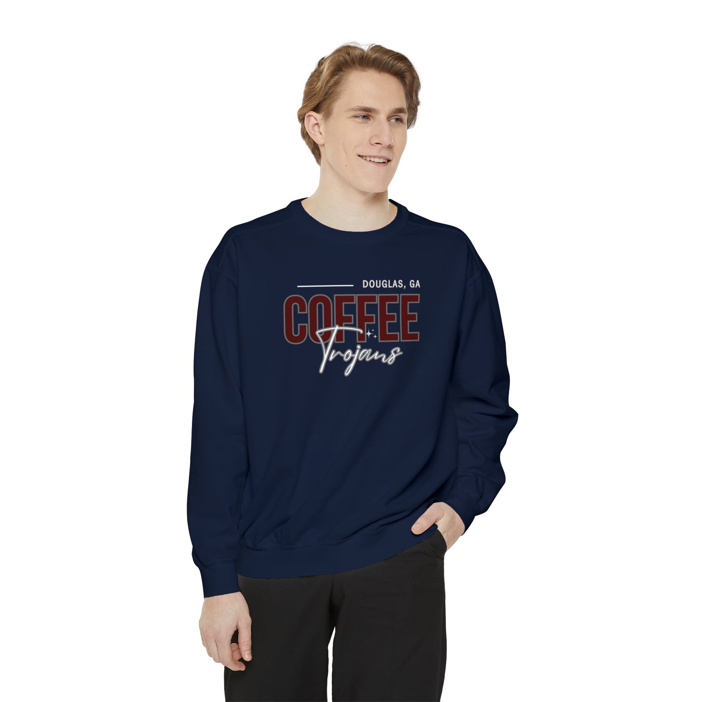 Comfort Colors Unisex Sweatshirt Douglas Georgia Coffee Trojans