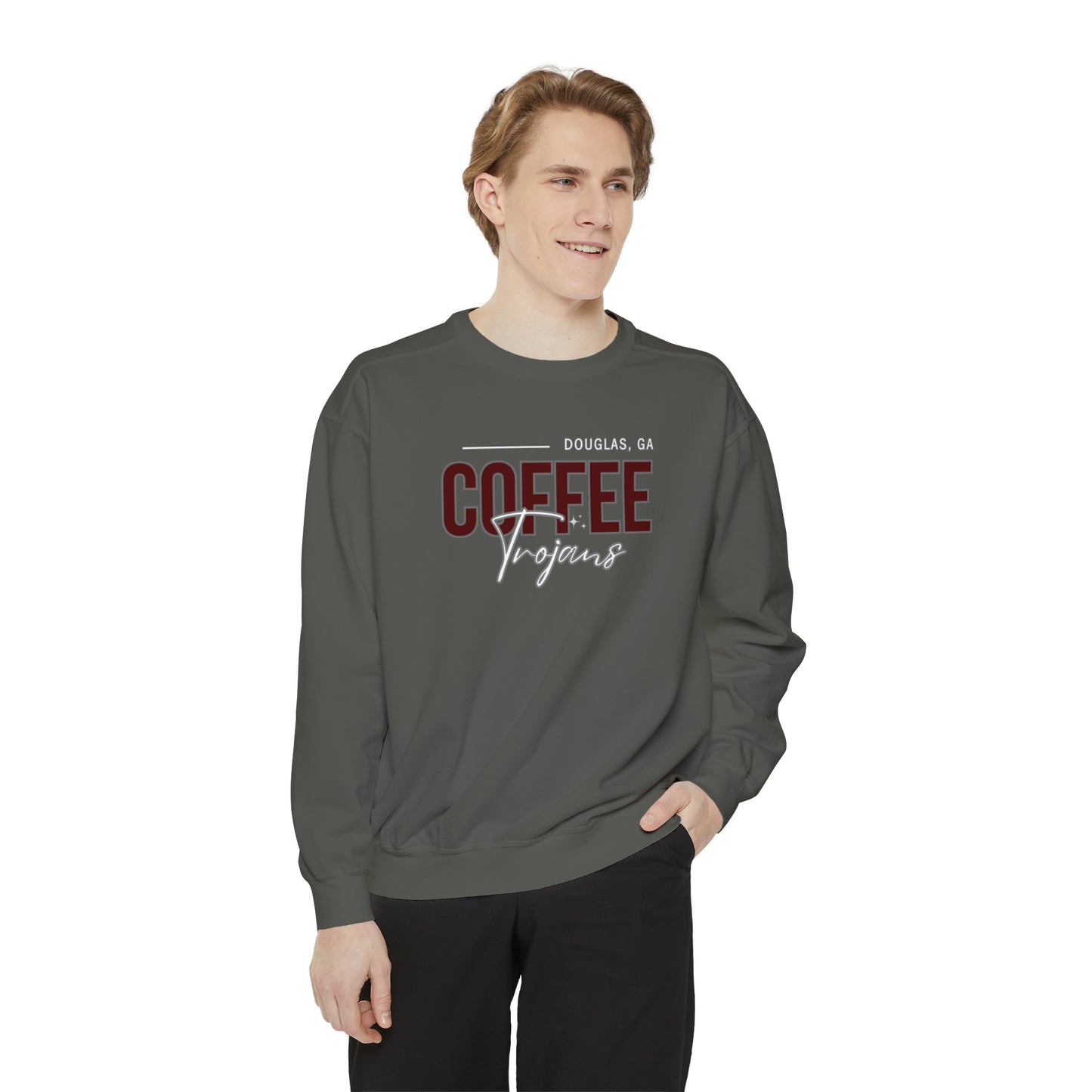 Comfort Colors Unisex Sweatshirt Douglas Georgia Coffee Trojans