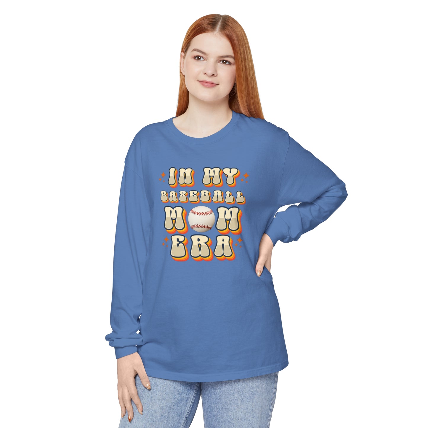 Comfort Colors Long Sleeve T-Shirt In My Baseball Mom Era