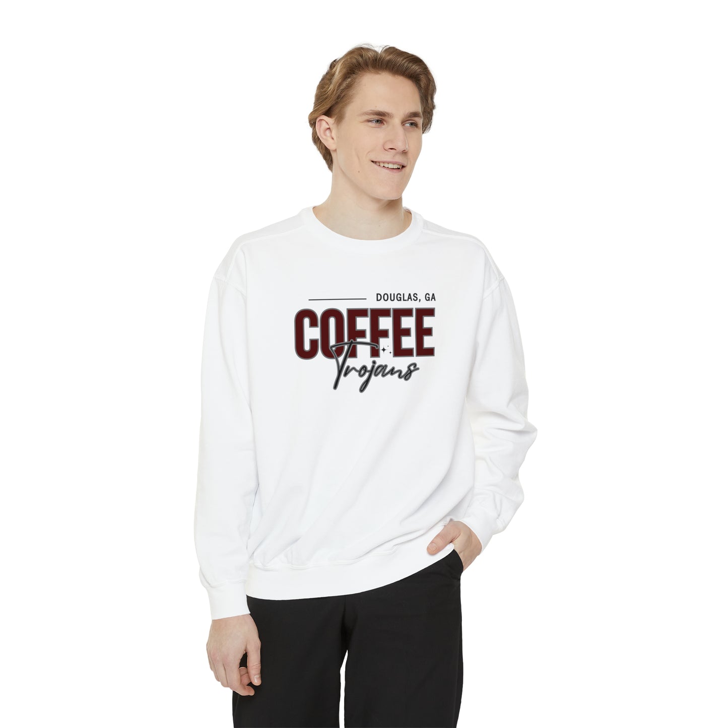 Comfort Colors Unisex Sweatshirt Douglas Georgia Coffee Trojans