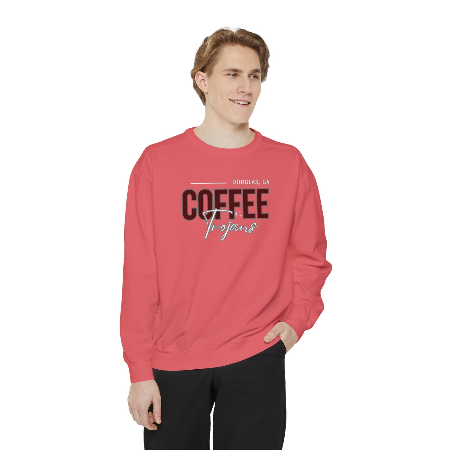 Comfort Colors Unisex Sweatshirt Douglas Georgia Coffee Trojans