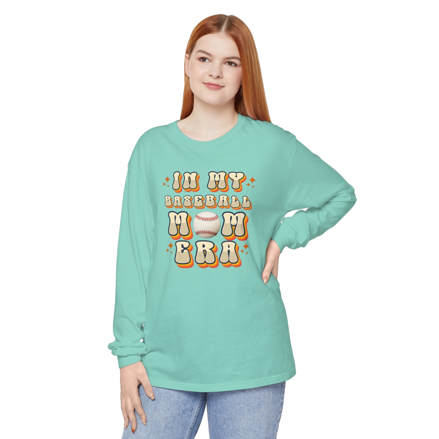 Comfort Colors Long Sleeve T-Shirt In My Baseball Mom Era