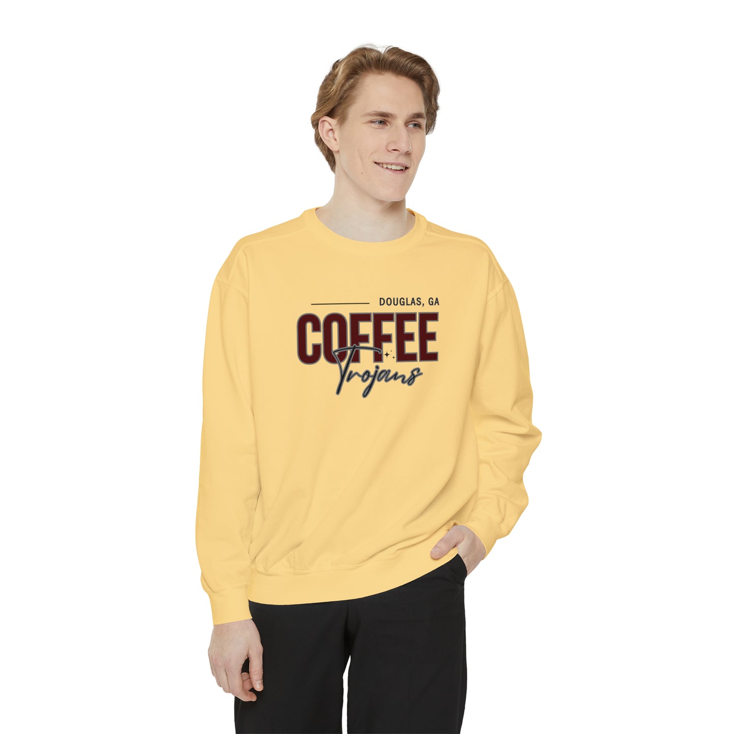 Comfort Colors Unisex Sweatshirt Douglas Georgia Coffee Trojans