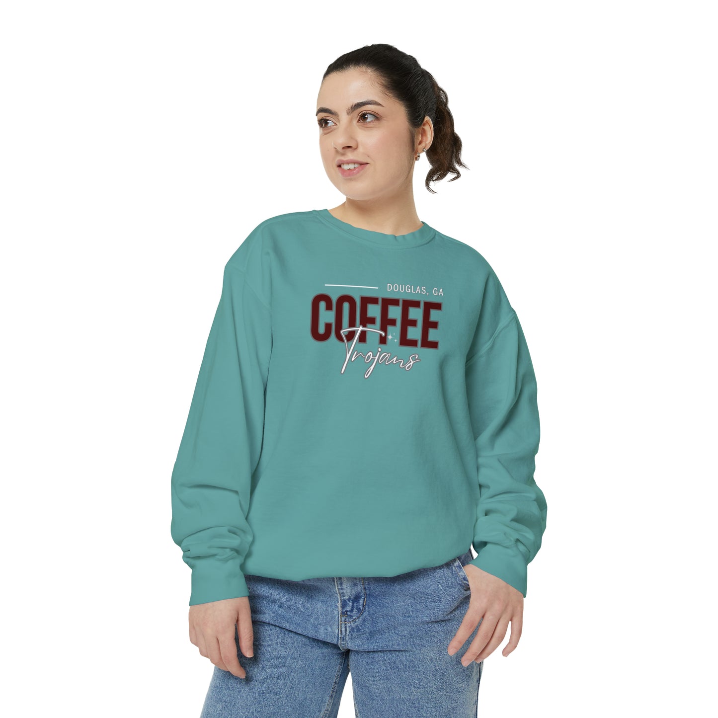 Comfort Colors Unisex Sweatshirt Douglas Georgia Coffee Trojans