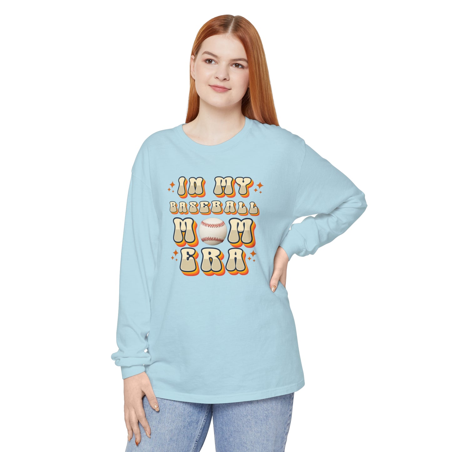 Comfort Colors Long Sleeve T-Shirt In My Baseball Mom Era