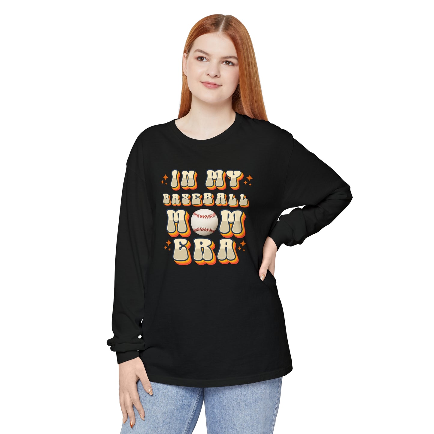 Comfort Colors Long Sleeve T-Shirt In My Baseball Mom Era