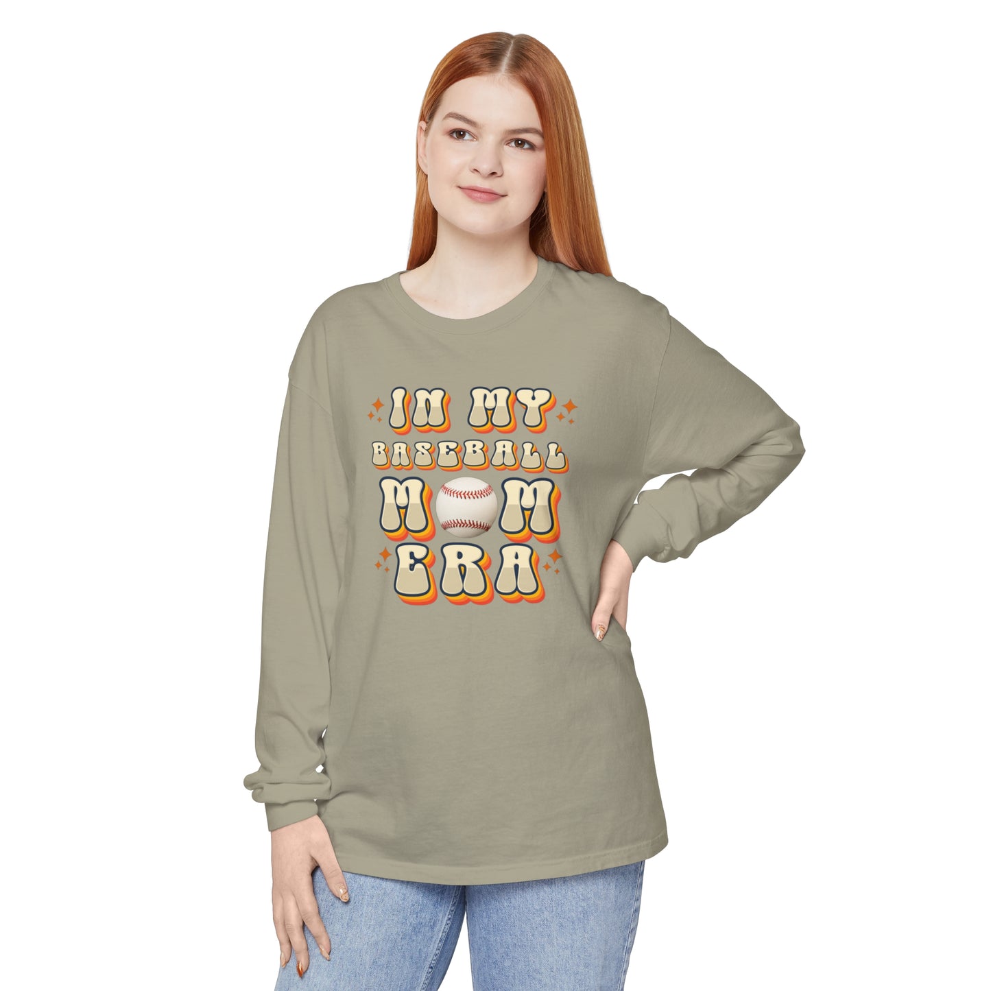 Comfort Colors Long Sleeve T-Shirt In My Baseball Mom Era