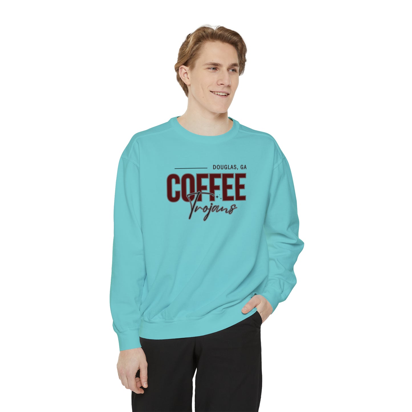 Comfort Colors Unisex Sweatshirt Douglas Georgia Coffee Trojans