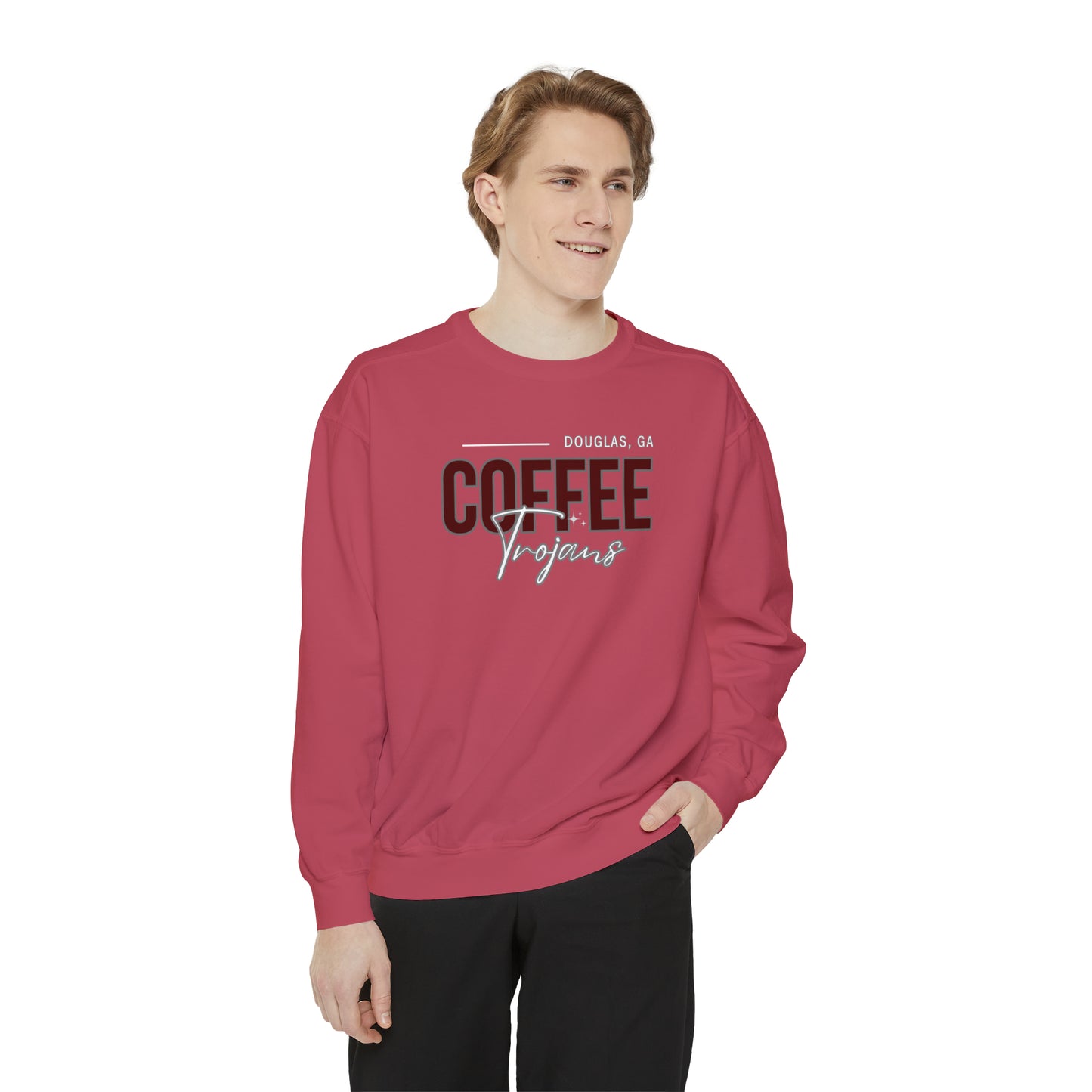 Comfort Colors Unisex Sweatshirt Douglas Georgia Coffee Trojans