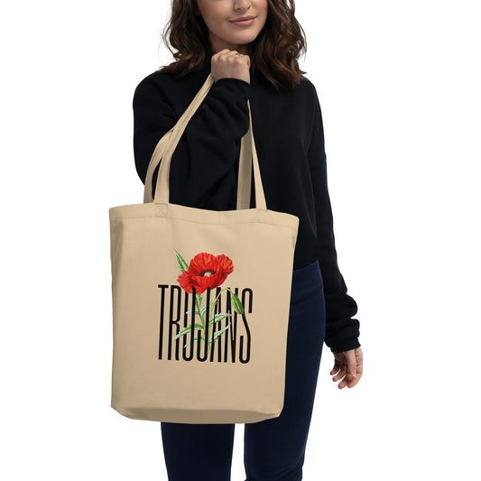 Trojan Poppy Design Tote Bag