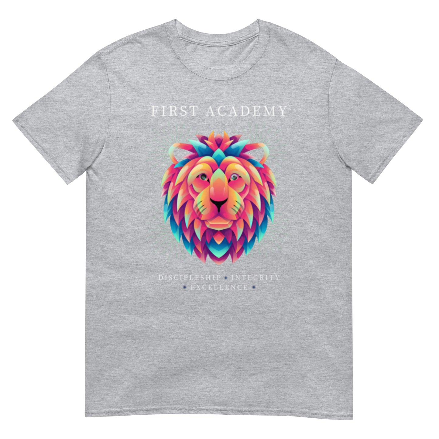 First Academy Lions Unisex School T-Shirt (Darker Colors)