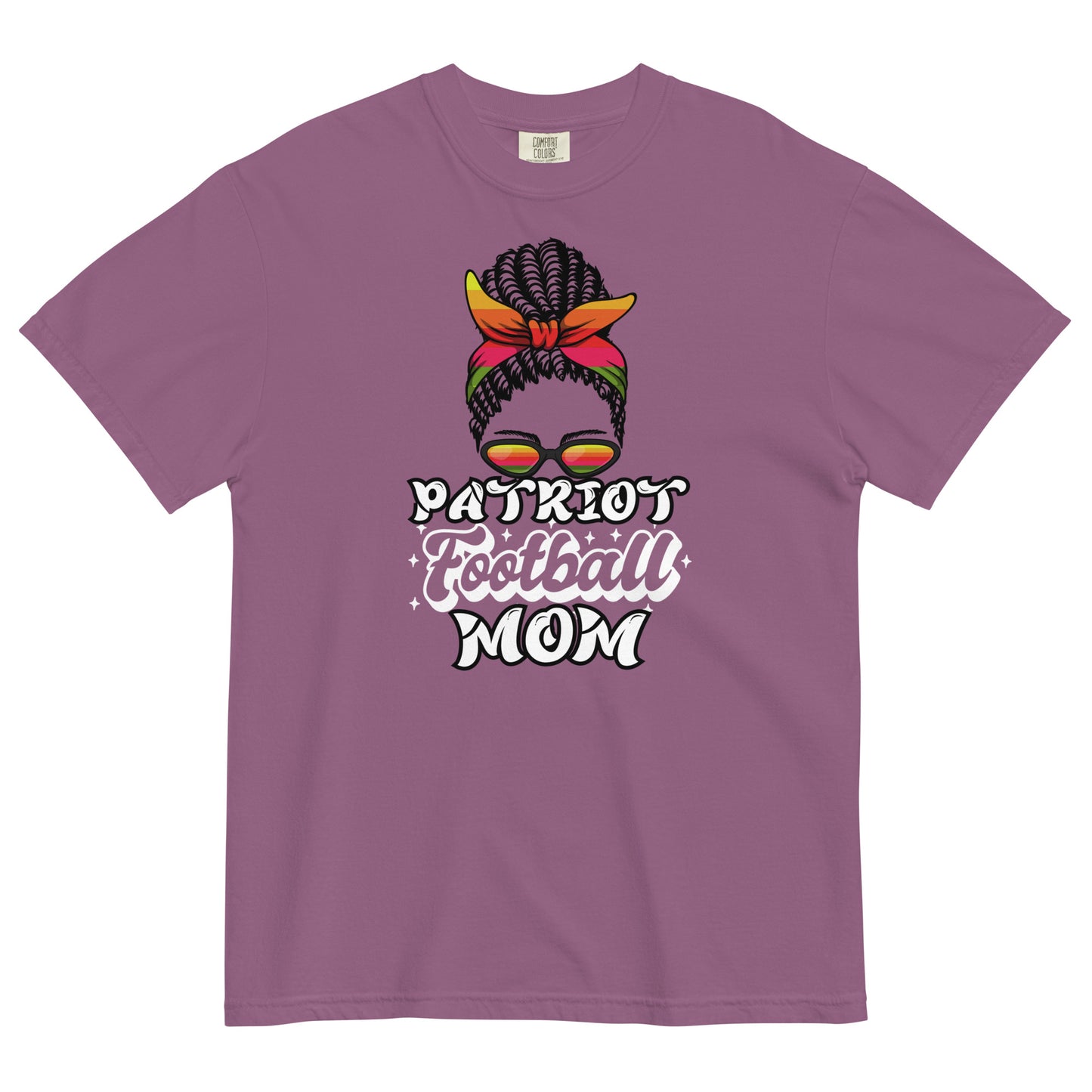 CCA Patriot Football Mom Comfort Colors Heavyweight T-Shirt