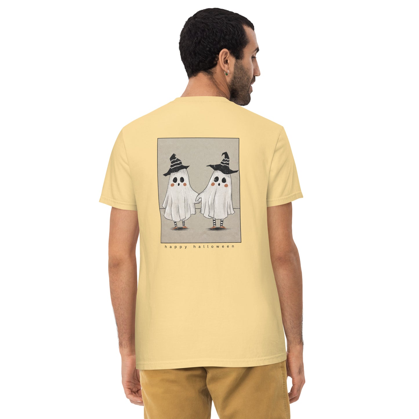 Halloween Ghosts Comfort Colors Seasonal Unisex Pocket Tee