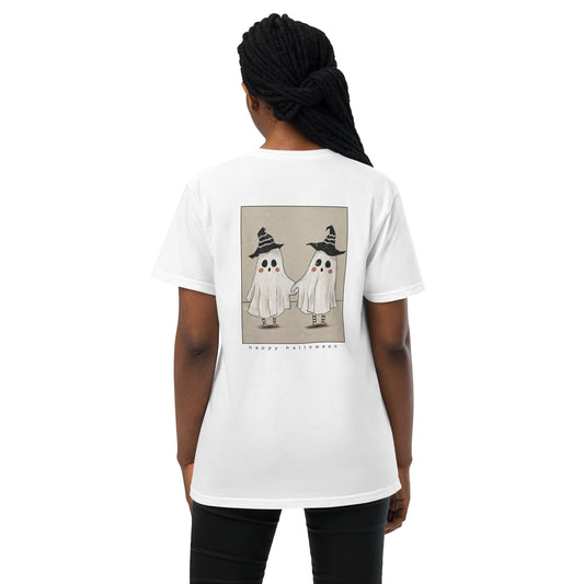 Halloween Ghosts Comfort Colors Seasonal Unisex Pocket Tee