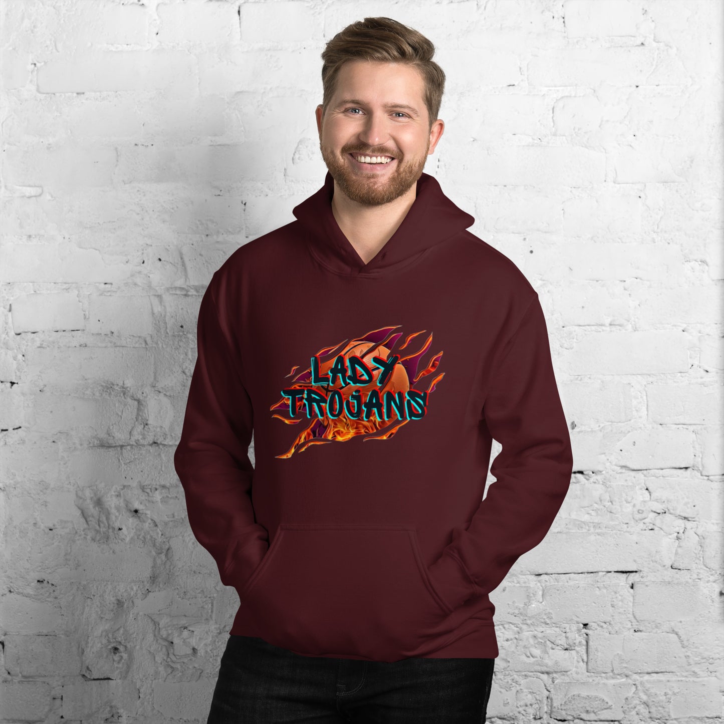 Lady Trojan Basketball Unisex Hoodie