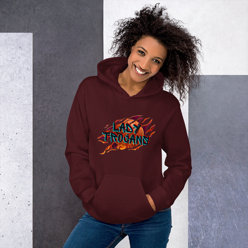 Lady Trojan Basketball Unisex Hoodie