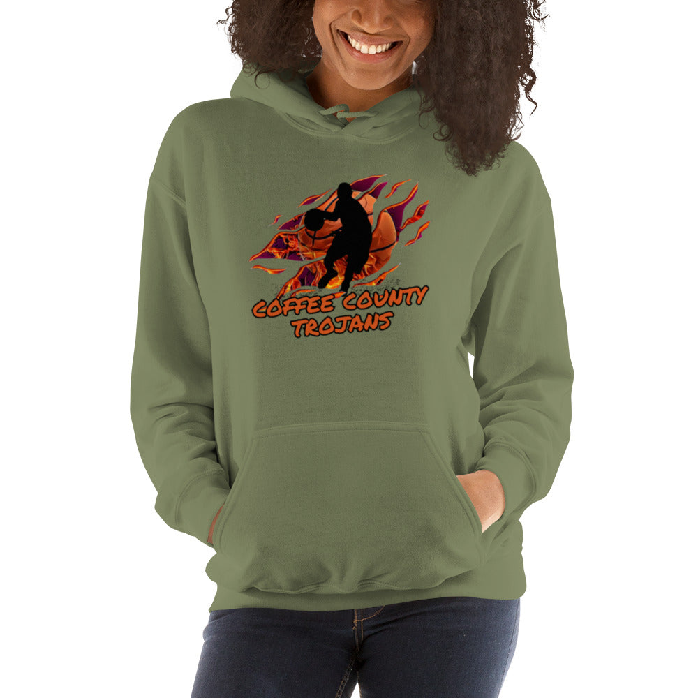 Coffee County Trojan Basketball Unisex Hoodie