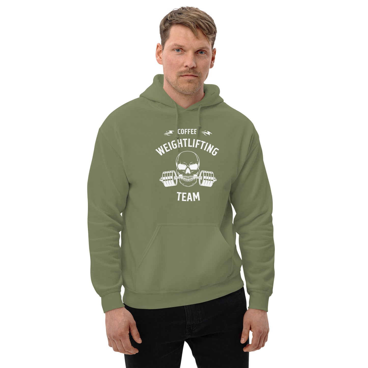 Coffee Trojan Weightlifting Unisex Hoodie