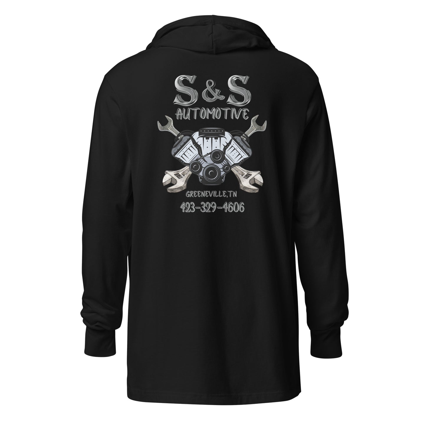 Custom S&S Automotive Hooded Long-Sleeve Tee