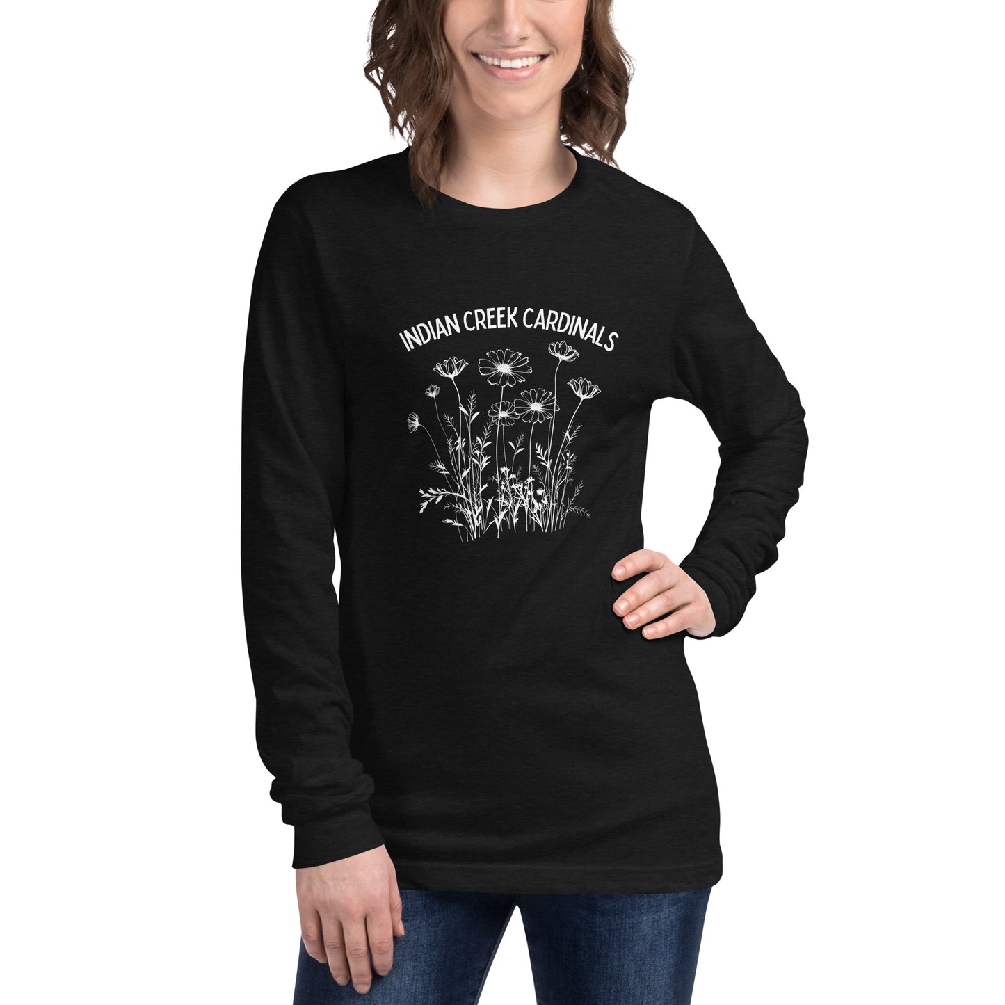 Indian Creek Wildflower Bella Canvas Long Sleeve School Tee