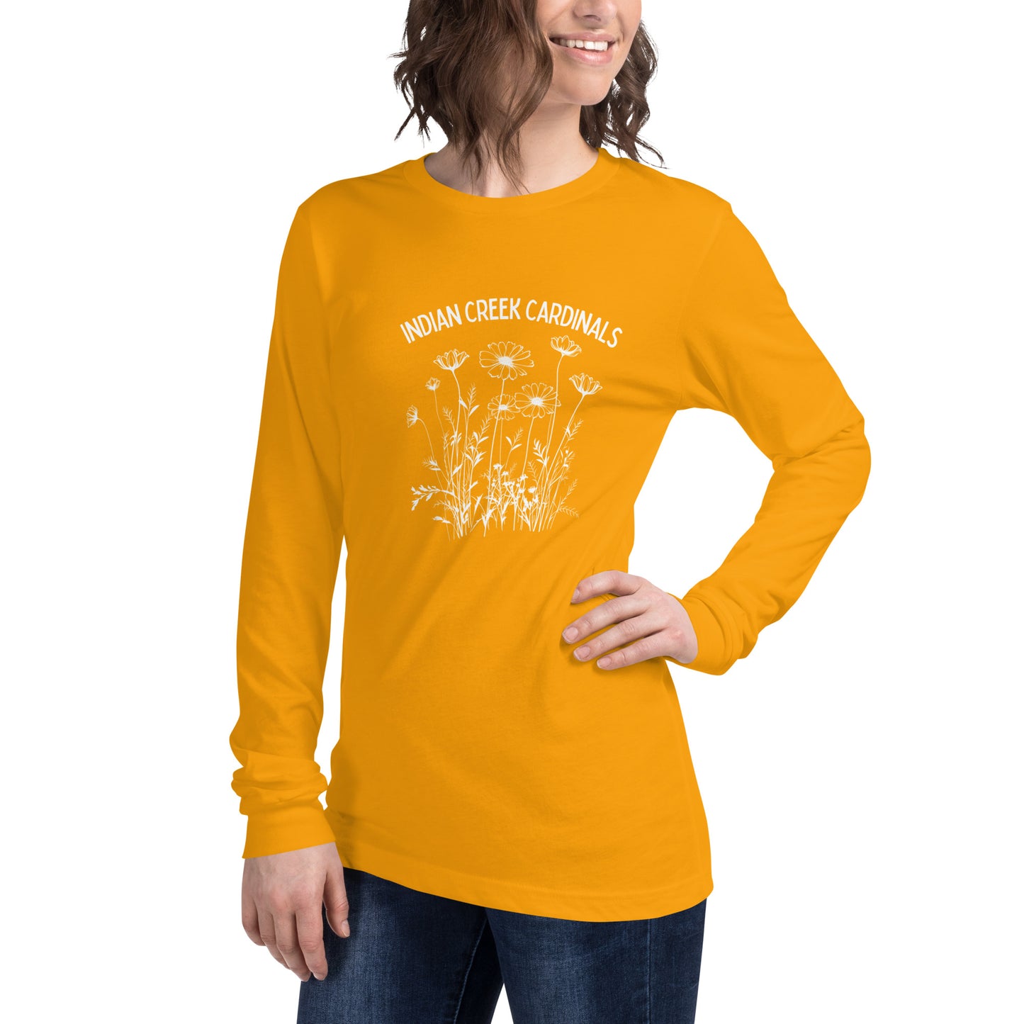 Indian Creek Wildflower Bella Canvas Long Sleeve School Tee