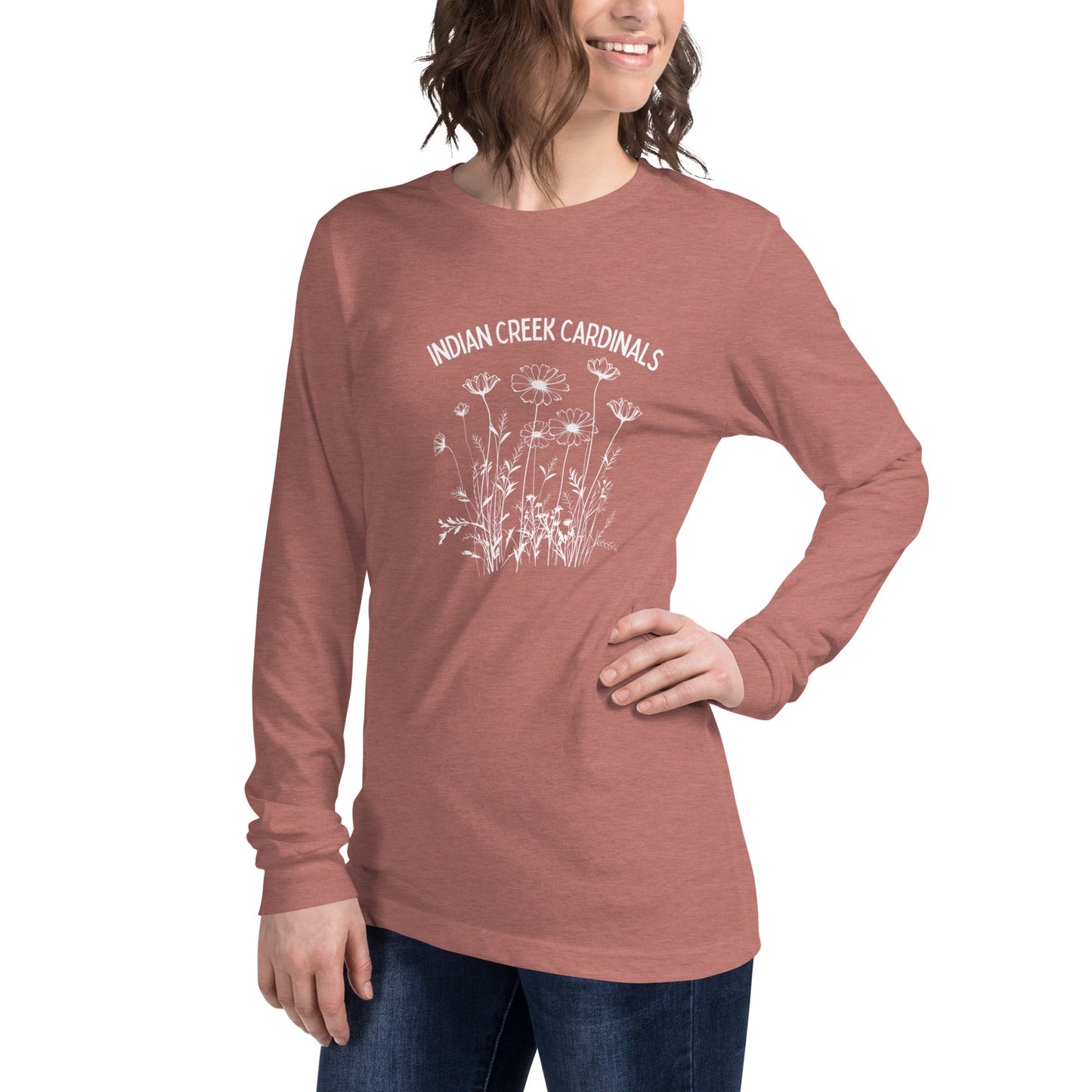 Indian Creek Wildflower Bella Canvas Long Sleeve School Tee