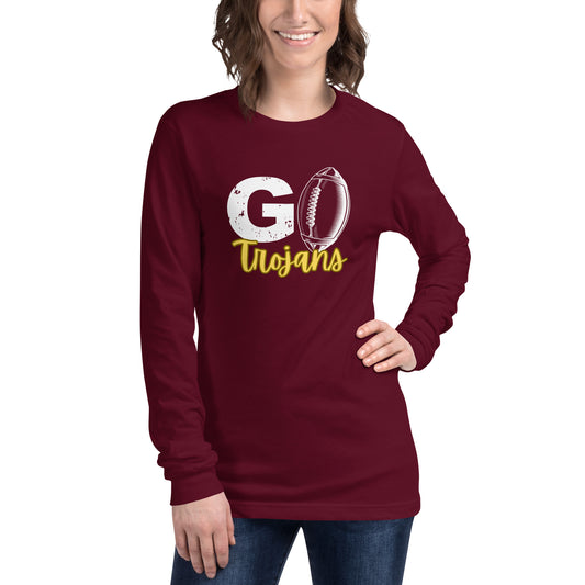 Go Trojans Football Unisex Long Sleeve Tee