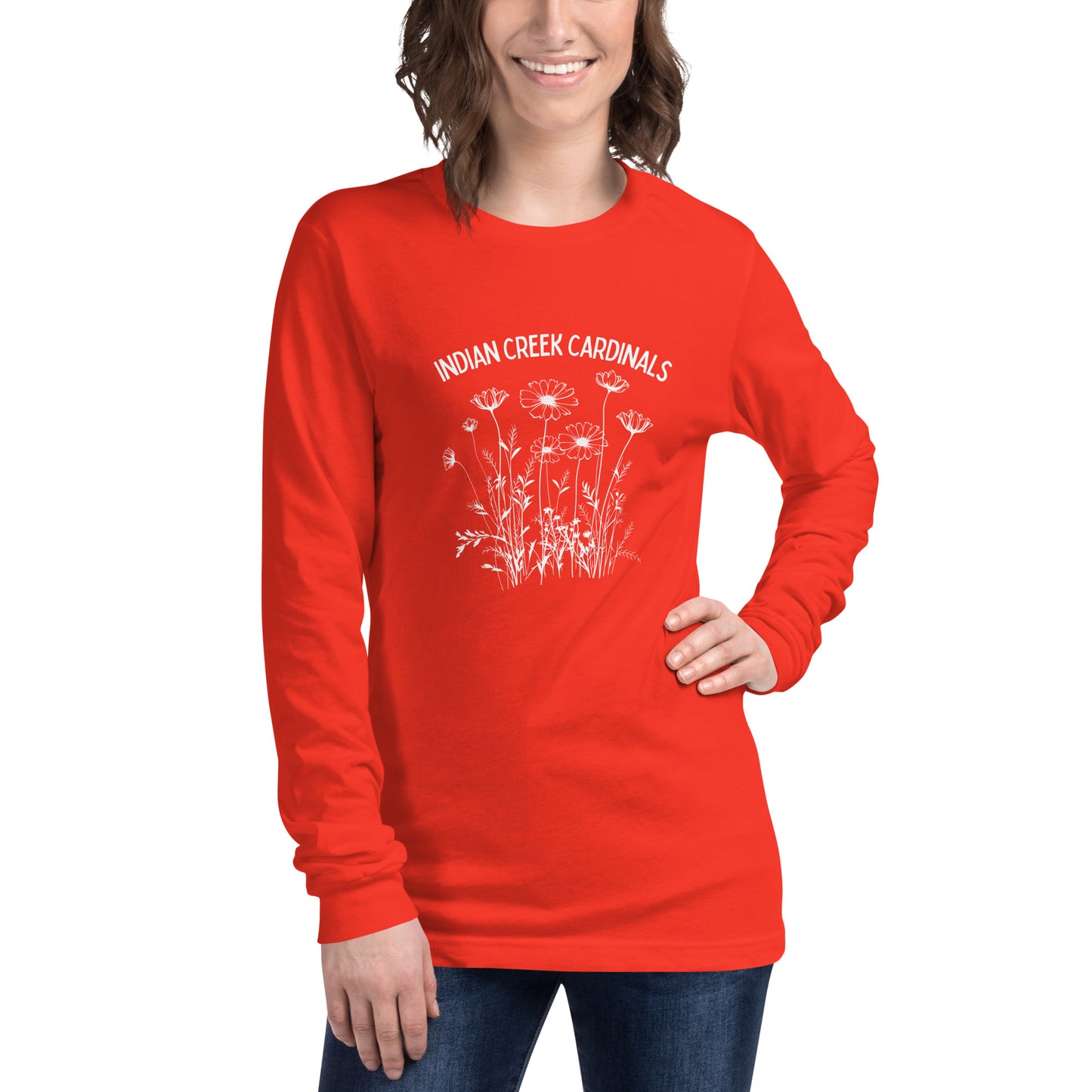 Indian Creek Wildflower Bella Canvas Long Sleeve School Tee