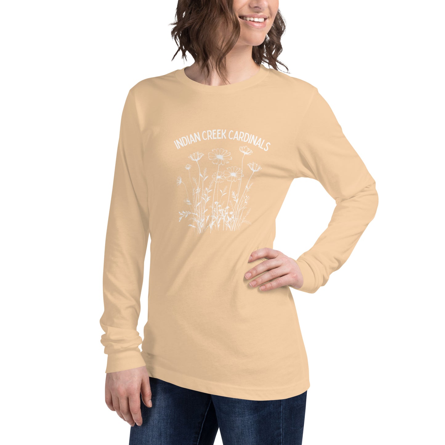 Indian Creek Wildflower Bella Canvas Long Sleeve School Tee