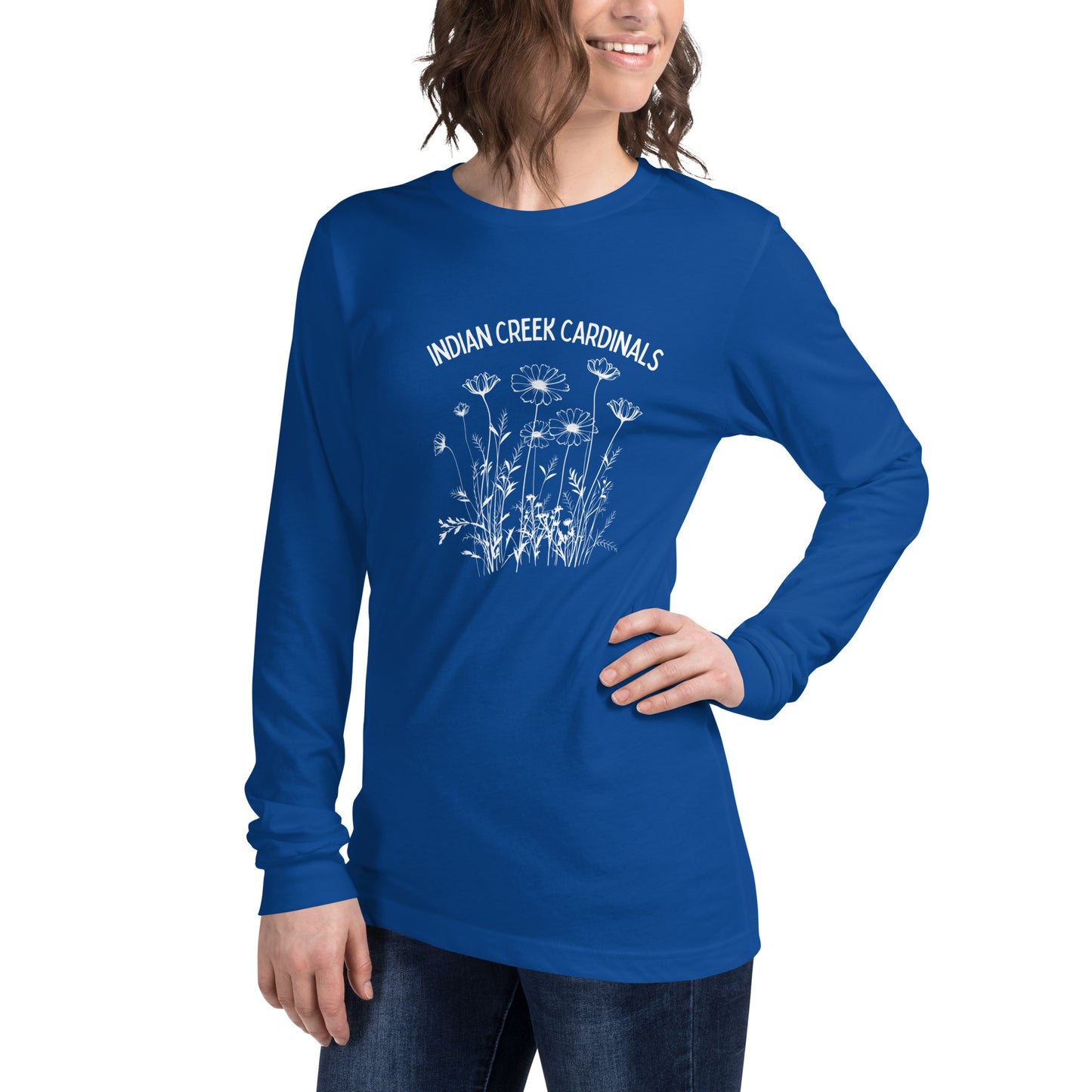 Indian Creek Wildflower Bella Canvas Long Sleeve School Tee