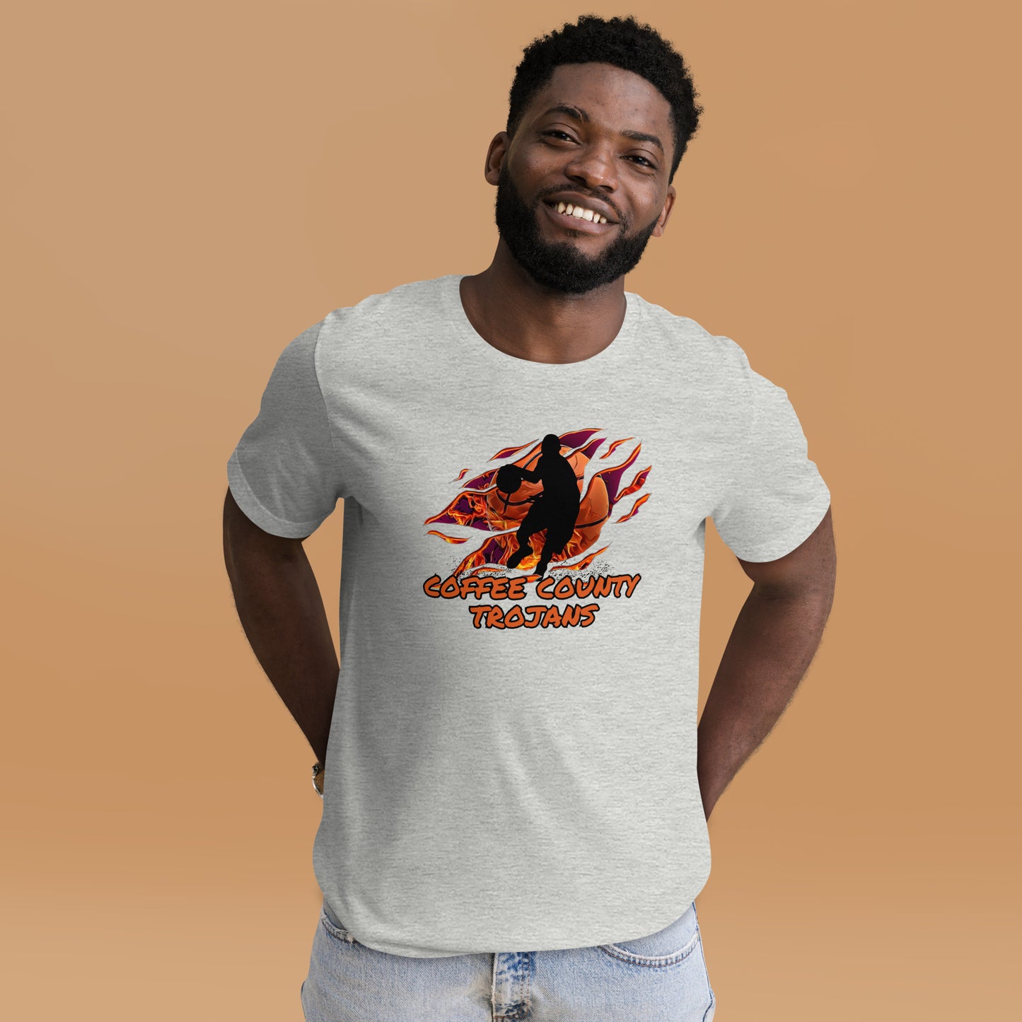 Coffee County Trojan Basketball Bella Canvas Unisex T-Shirt