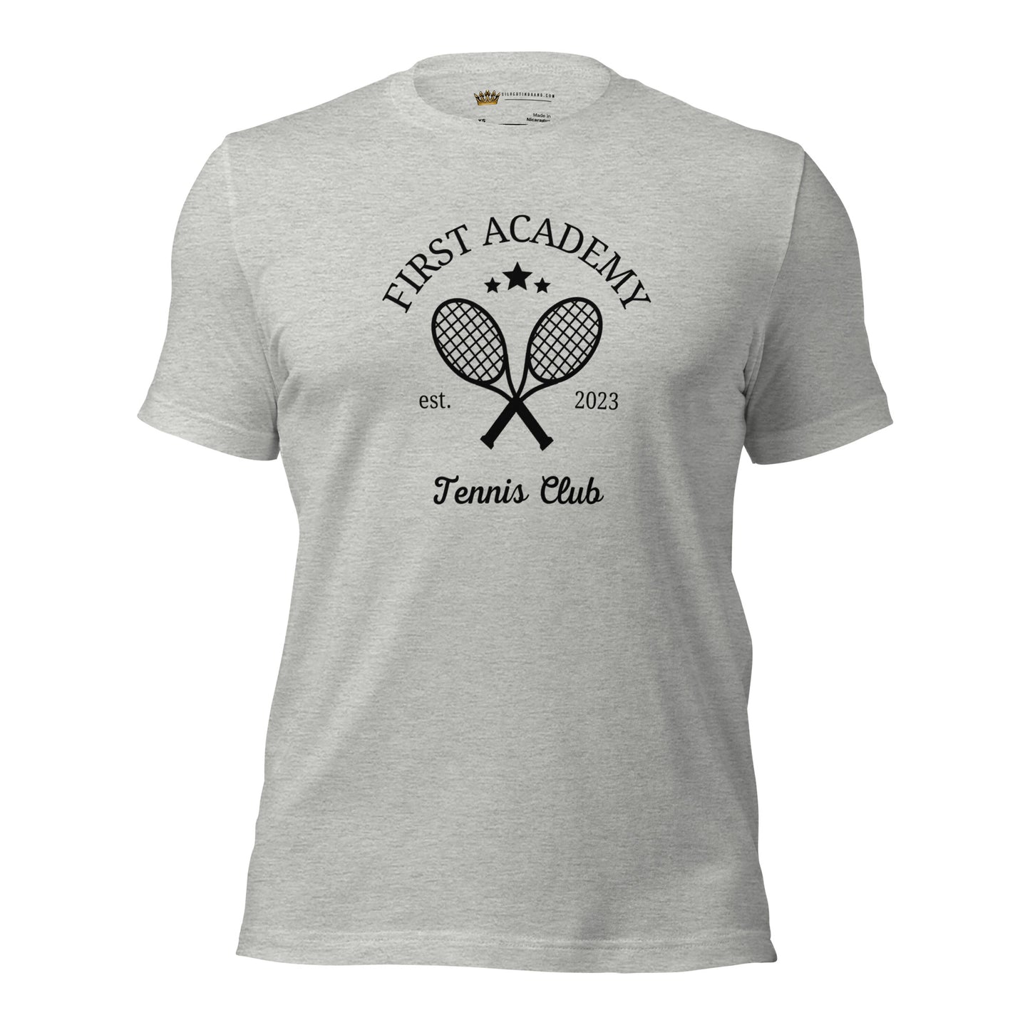 First Academy Tennis Club Shirt, Tennis T-Shirt, Bella Canvas Tennis Tee