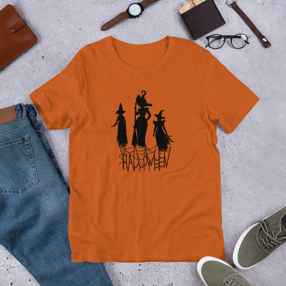 Halloween Three Witches Bella Canvas Unisex Tee