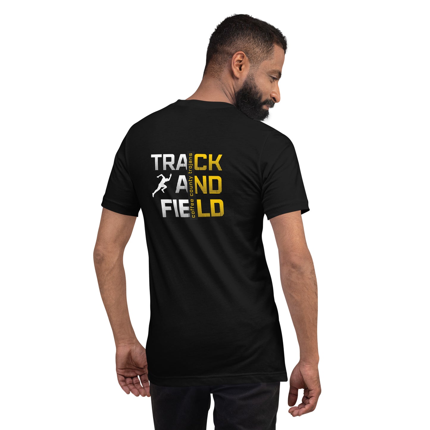 Coffee Trojan Track and Field Bella Canvas Unisex T-Shirt