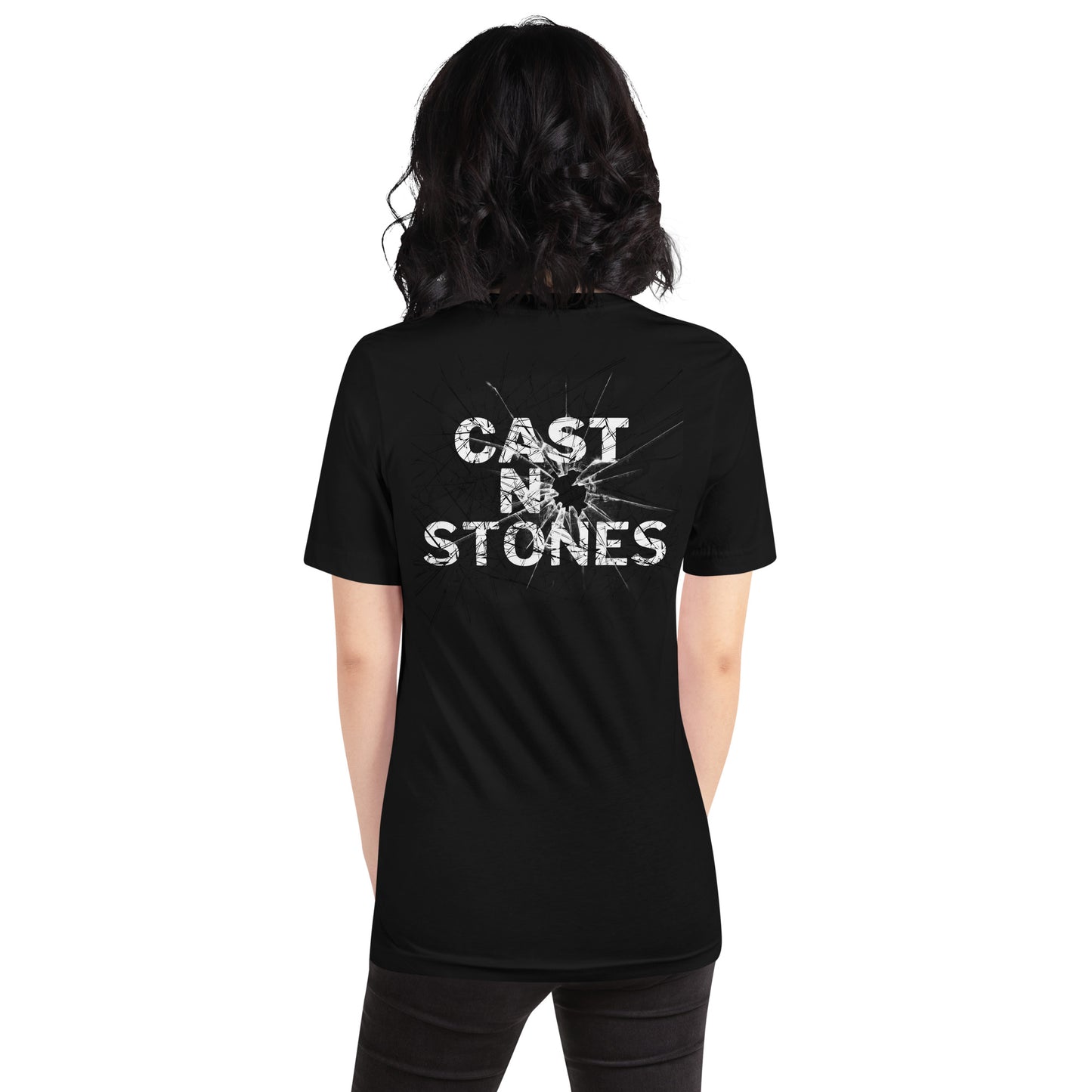 SilverTin Cast No Stones Broken Glass Bella Canvas Unisex T-Shirt