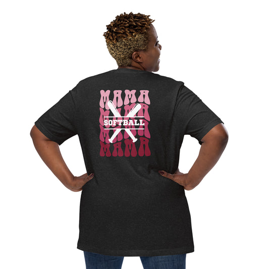 Softball Mama Softball Mom Bella Canvas T-Shirt