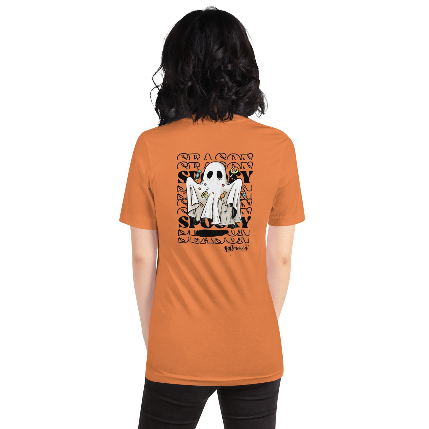 Halloween Spooky Candy Ghost Bella Canvas Unisex Tee