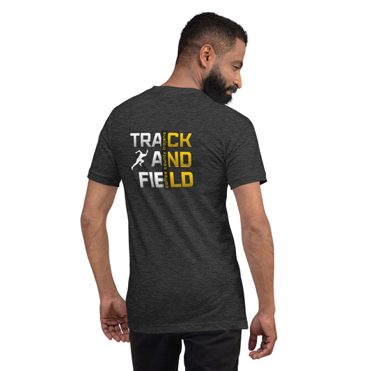 Coffee Trojan Track and Field Bella Canvas Unisex T-Shirt