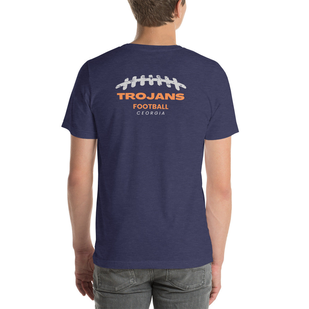 Coffee Trojan Football Bella Canvas Unisex T-Shirt