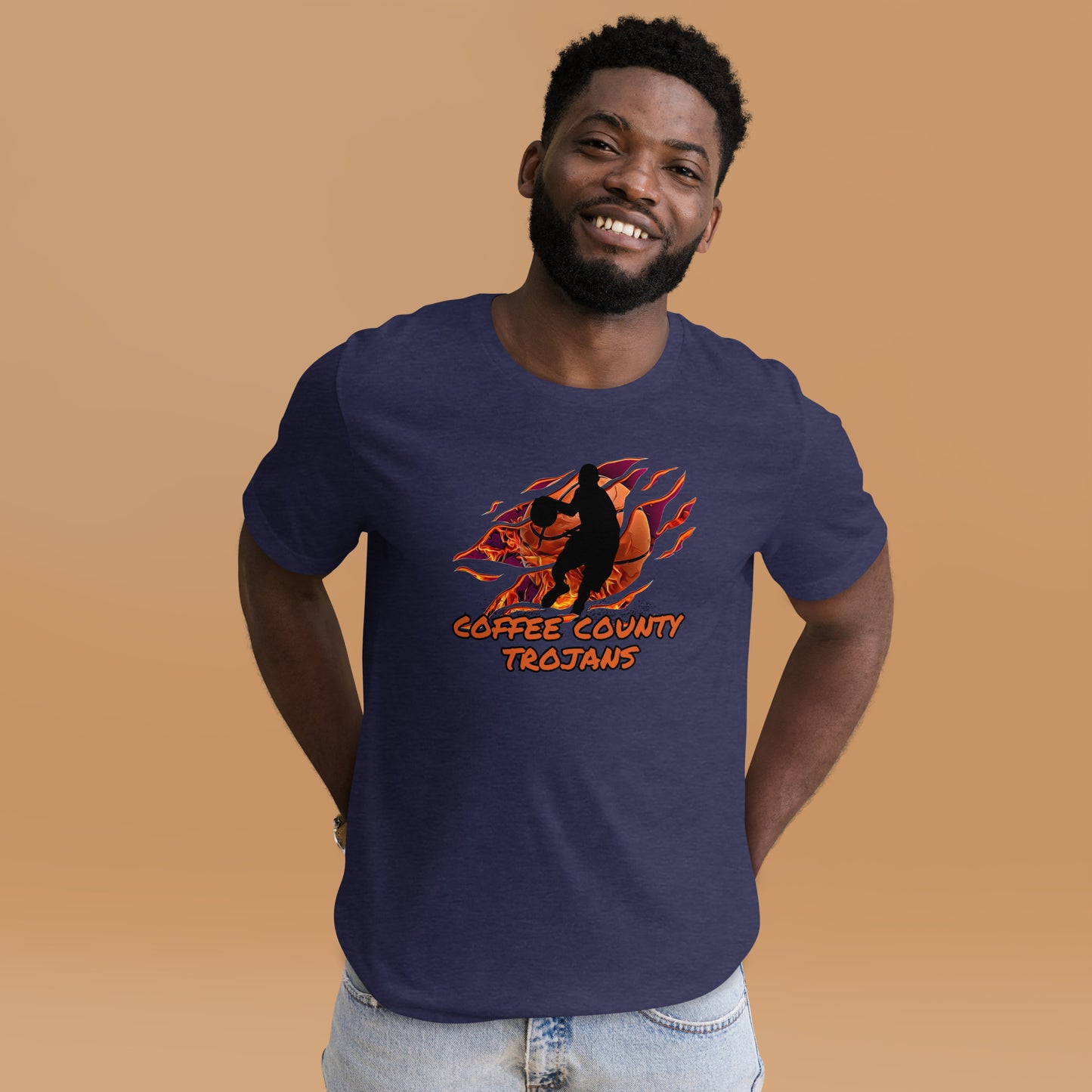 Coffee County Trojan Basketball Bella Canvas Unisex T-Shirt