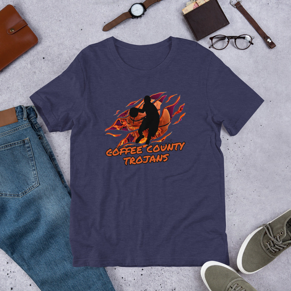 Coffee County Trojan Basketball Bella Canvas Unisex T-Shirt