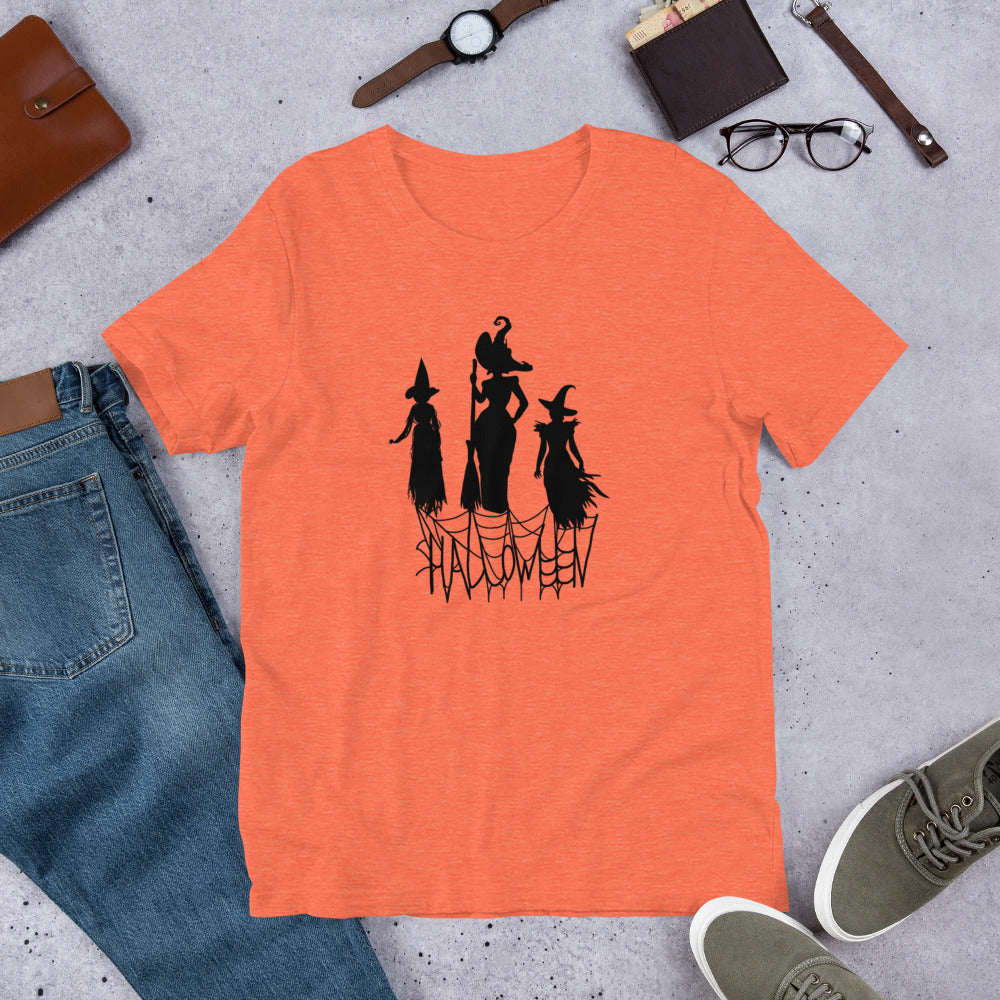 Halloween Three Witches Bella Canvas Unisex Tee