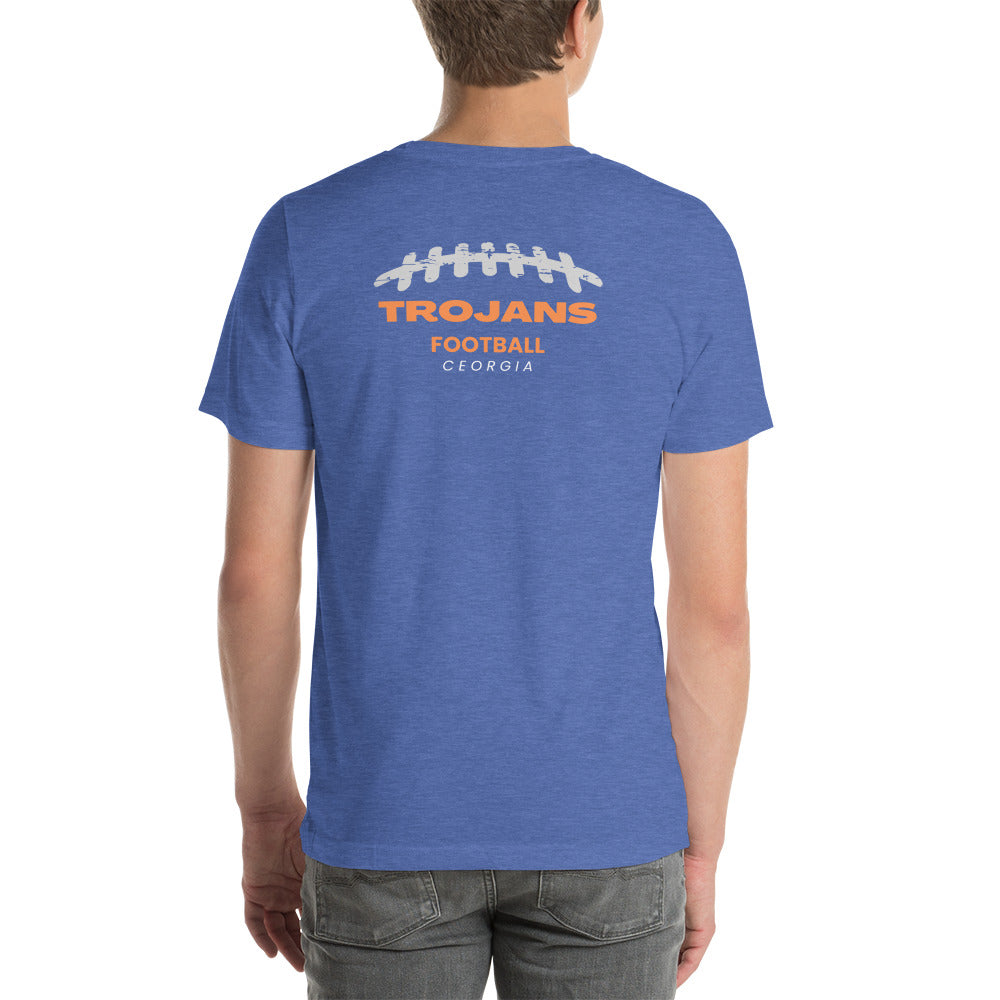 Coffee Trojan Football Bella Canvas Unisex T-Shirt